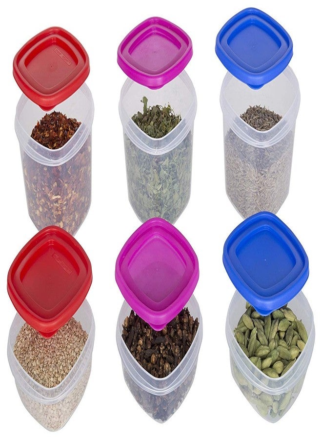 Cutting EDGE Super Sturdy Tiny Airtight Spice Kitchen Storage Containers Fridge, Utility, Pickle jar, Sauce & Dip Container (250ml & 125ml, Set of 12, Multicolor) - Image 5